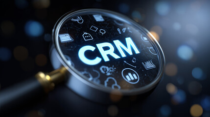 Magnifying Glass Focus on Crm