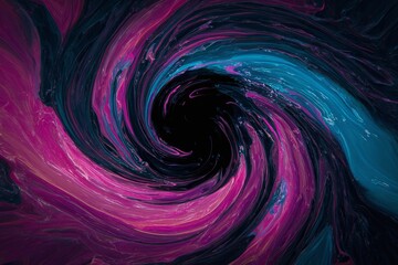 Abstract Colorful Swirl Spiral: Cosmic Vortex with Purple Blue Vibrant Hues for Contemporary Digital Art, Mystical Fluid Artwork Featuring a Dreamy Universe Theme and Dynamic Whirlpool Effect
