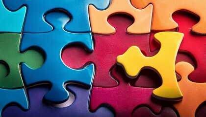 Fototapeta premium Basic Colors Jigsaw Pieces