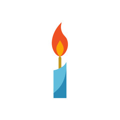 birthday candle flame icon clipart vector on transparent background