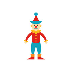 circus clown icon clipart vector on transparent background