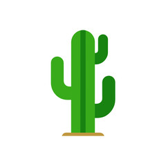 desert cactus icon clipart vector on transparent background