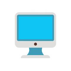 desktop computer icon clipart vector on transparent background