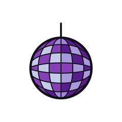 disco ball icon clipart vector on transparent background