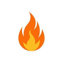fire flame icon clipart vector on transparent background