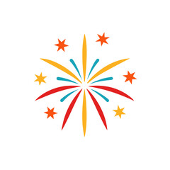 fireworks icon clipart vector on transparent background