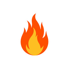 fire flame icon clipart vector on transparent background