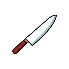 kitchen knife icon clipart vector on transparent background