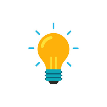 light bulb idea icon clipart vector on transparent background
