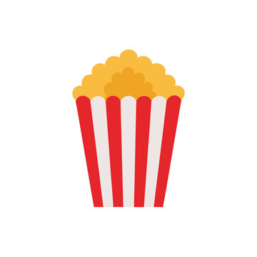 popcorn box icon clipart vector on transparent background