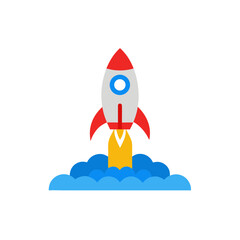 startup launch icon clipart vector on transparent background