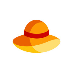 sun hat icon clipart vector on transparent background