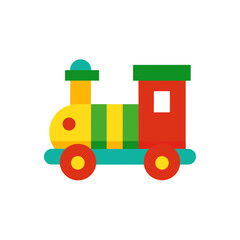toy train icon clipart vector on transparent background