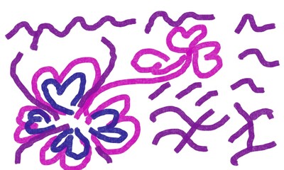 Abstract color background and copy space for text and flower