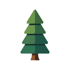Pine tree icon vector on White Background ,Vector Art Illustration on white background.