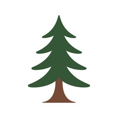 Pine tree icon vector on White Background ,Vector Art Illustration on white background.
