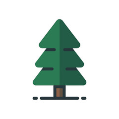Pine tree icon vector on White Background ,Vector Art Illustration on white background.