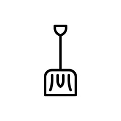 Snow shovel icon vector on White Background ,Vector Art Illustration on white background.