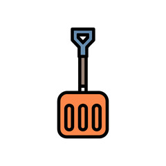 Snow shovel icon vector on White Background ,Vector Art Illustration on white background.