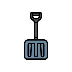 Snow shovel icon vector on White Background ,Vector Art Illustration on white background.