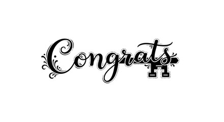 Elegant Congratulations Script Key Design for Celebrations and Achievements.
