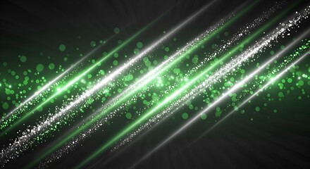 Green Light Streaks Background for Pakistan Independence Design