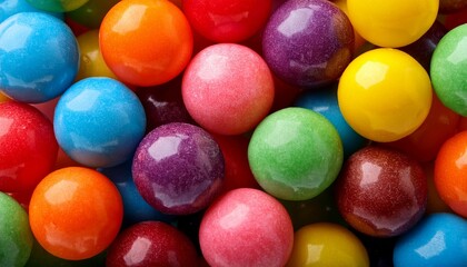 Colorful Gumballs Close Up Background