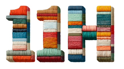 The logo says 11H is 3D, and many cloth patterns are used in the logo and icon, and the file is transparent.