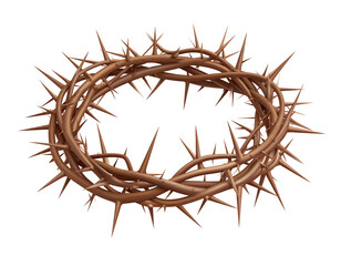 Fototapeta premium Iconic Crown of Thorns symbolizing sacrifice, suffering, and redemption for powerful religious themes