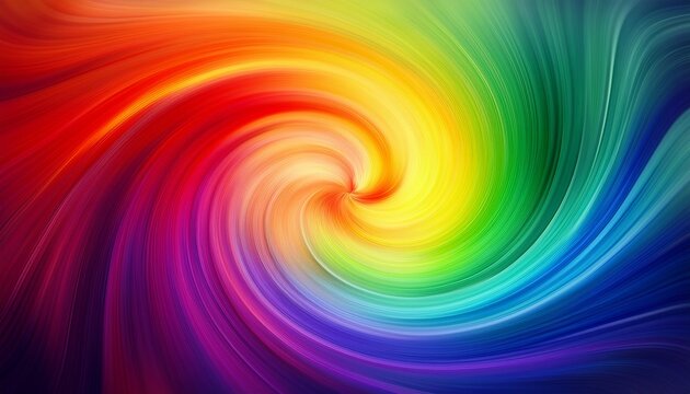 Vivid Rainbow Gradient Swirl Background Blurred Abstract Backdrop With Red Orange Yellow Green Blue Purple Colors For Design Template