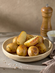 plate of roasted potatoes