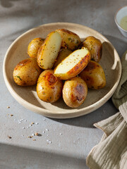 plate of roasted potatoes