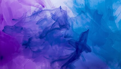 Fototapeta premium Purple Blue Ink Swirl Abstract