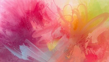 Pink Orange Swirl Abstract

