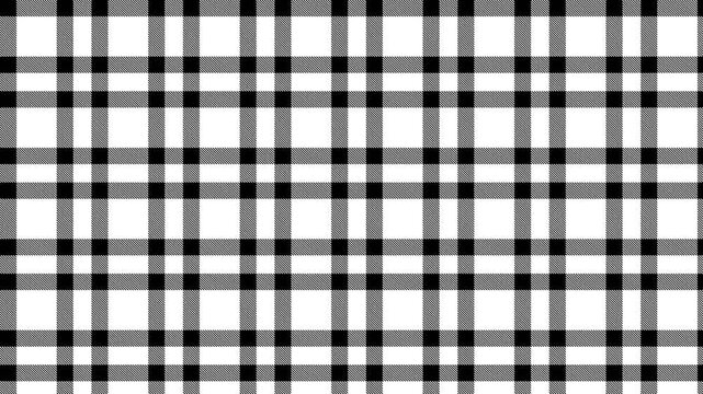 Black White Buffalo Check Loop - Classic Large Gingham Pattern Scrolling Right