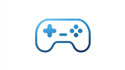 A sleek blue gaming controller icon showcases a minimalistic design appealing to gamers everywhere.
