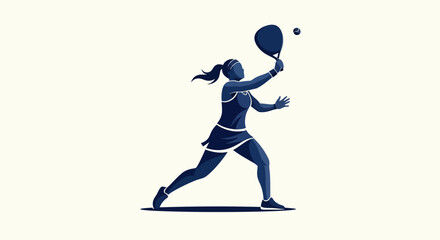 Female athlete playing paddle tennis an illustration of agility and sport