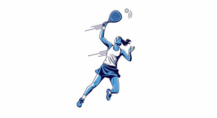 Dynamic Tennis Player in Action A Bold Illustration Capturing the Essence of Sport and Competition