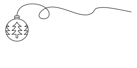 christmas ball on white