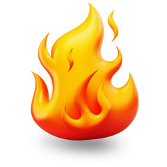 High-quality 3D fire flame icons. Ideal for concept art, branding, energy visuals, and digital heat effects. Transparent isolated background.
