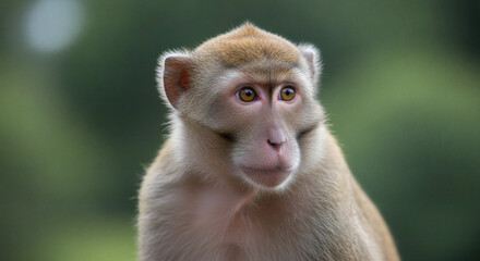 Obraz premium Monkey Portrait Outdoors.