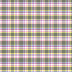 Pastel Pink and Yellow Plaid Pattern on Dark Neutral Background, Cute Tartan Fabric Texture,