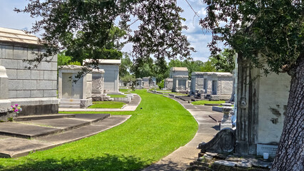 Metairie Cemetery in New Orleans, Louisiana on Memorial Day
