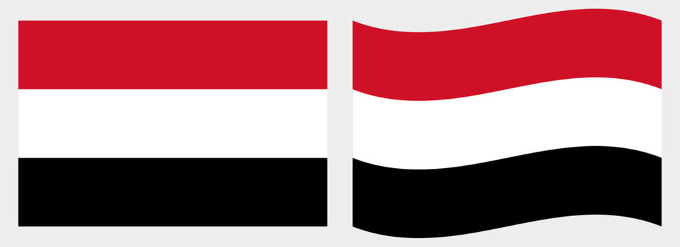 Yemen flag wave and flat vector Illustration
Vector flag
