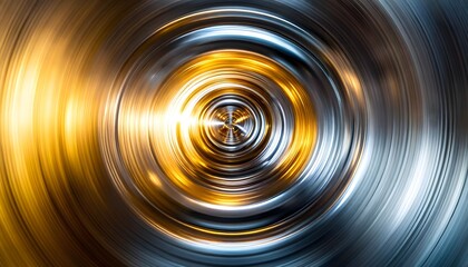 Swirling metal texture with gold and silver tones.