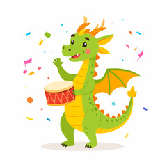 vector illustration of a dragon