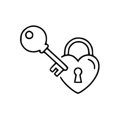 Heart Lock and Key
