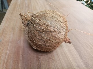 coconut on wooden background