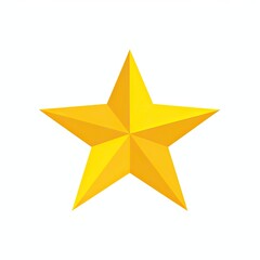 Obraz premium Isolated Gold Star on White Background. Icon, award, or decoration concept