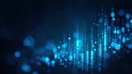 Abstract blue digital background with glowing lines, sparkles, and wave patterns, ideal for technology, data visualization, or futuristic themes